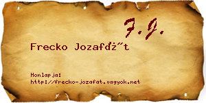Frecko Jozafát névjegykártya